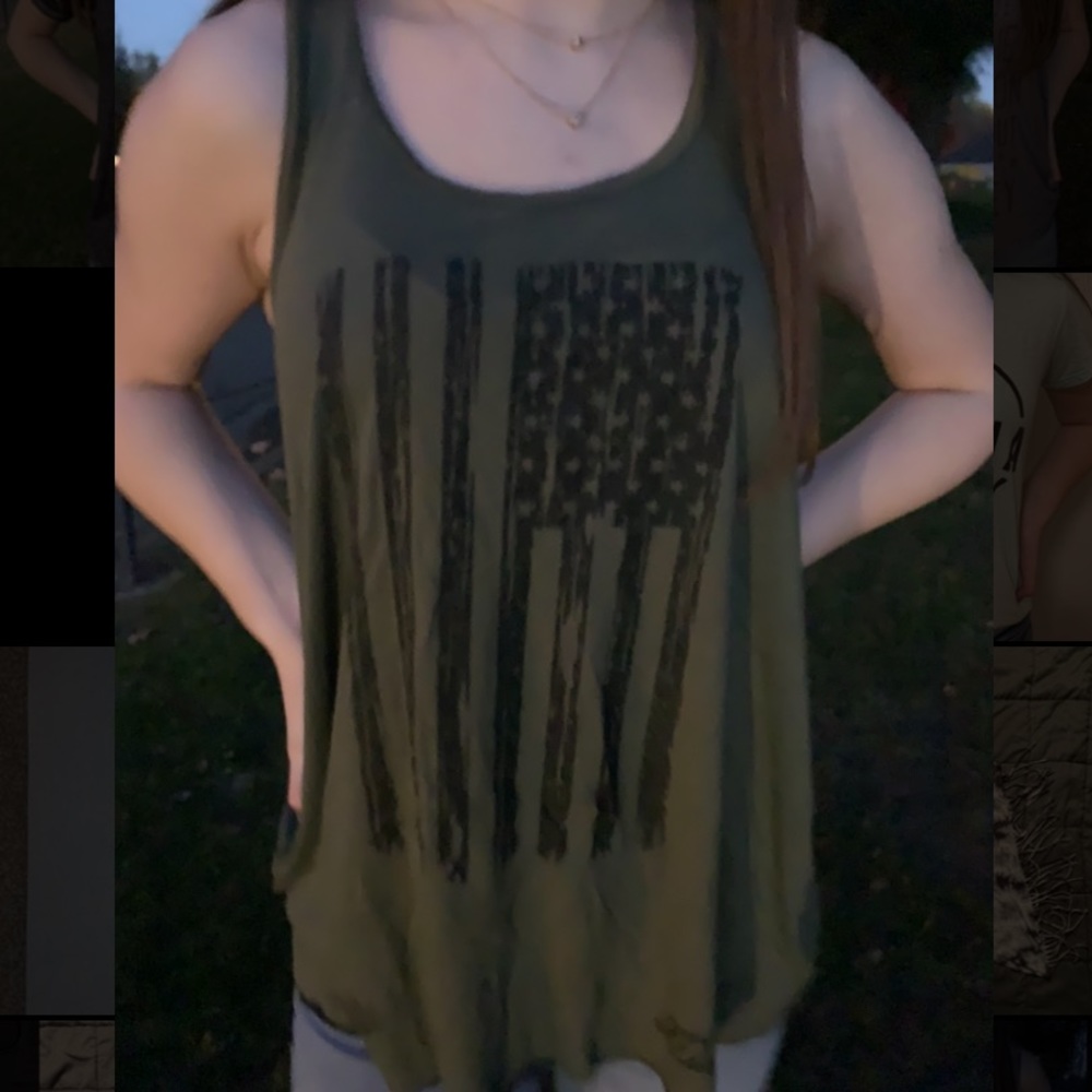 Green tank top